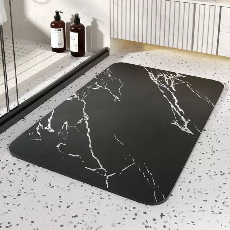 Absorbent Diatom Stone Bath Mat Non-Slip Rubber Base