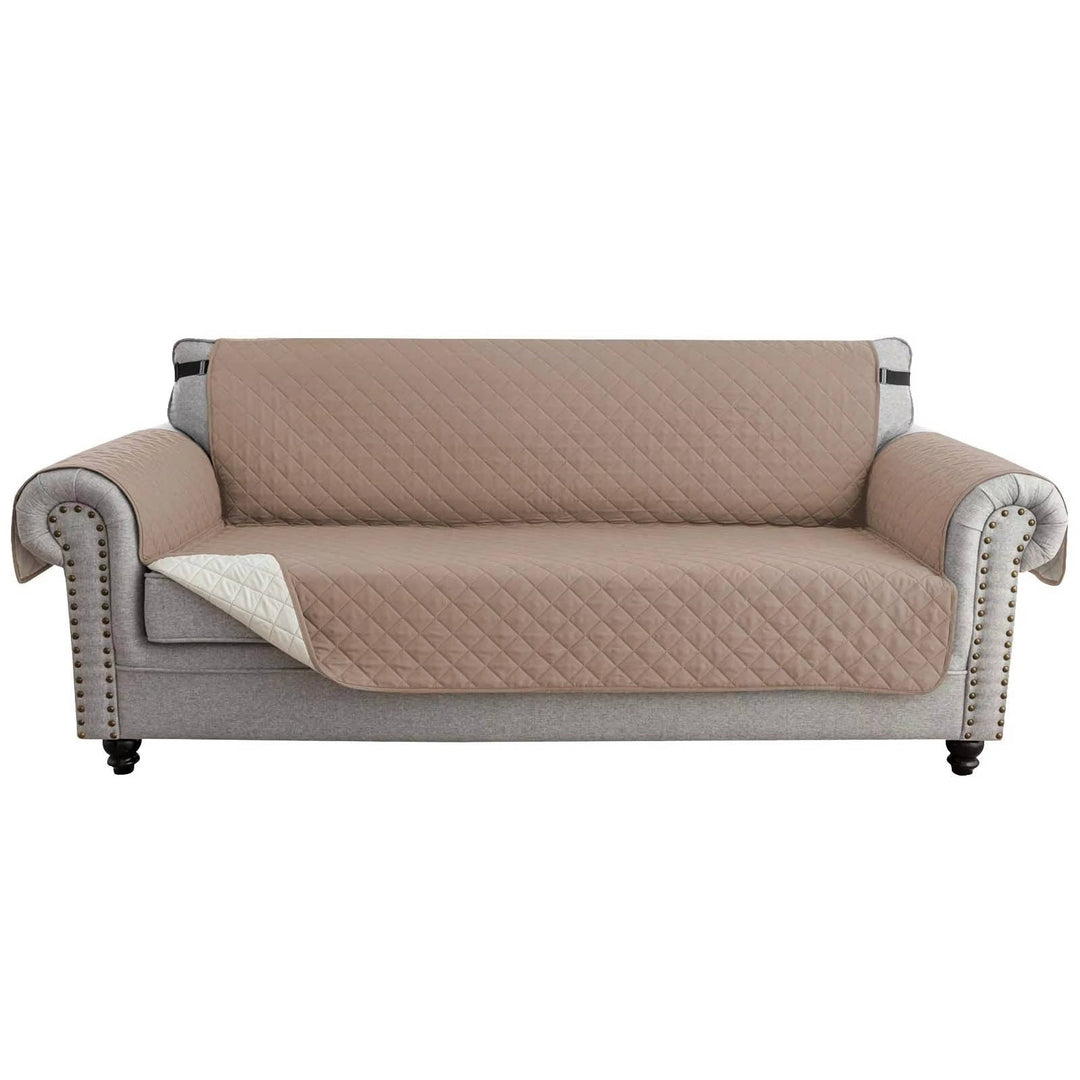 Reversible Sofa Cover Water Resistant Elastic Straps Pet Protector