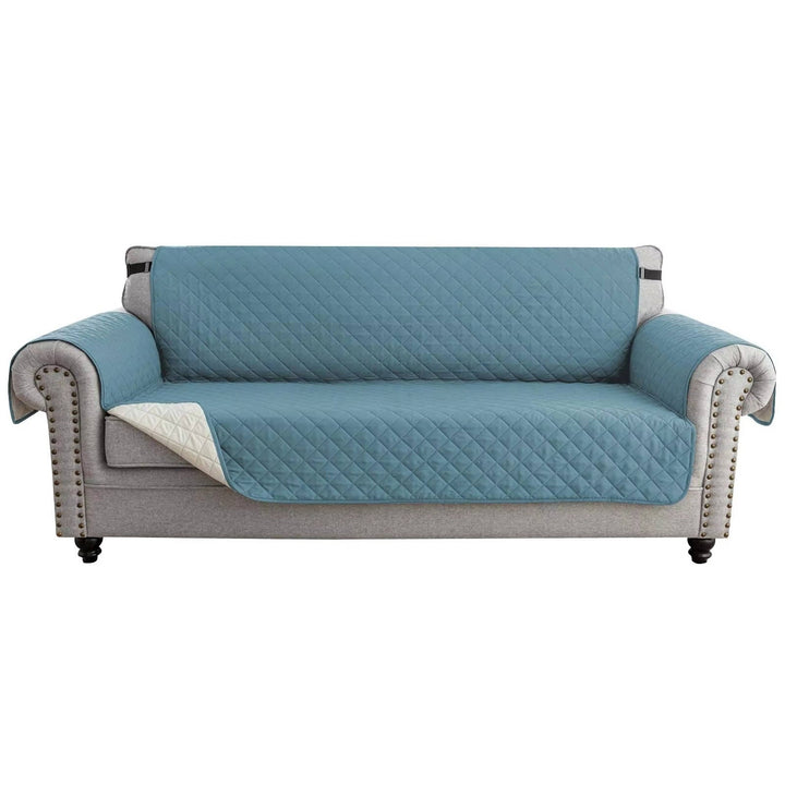 Reversible Sofa Cover Water Resistant Elastic Straps Pet Protector
