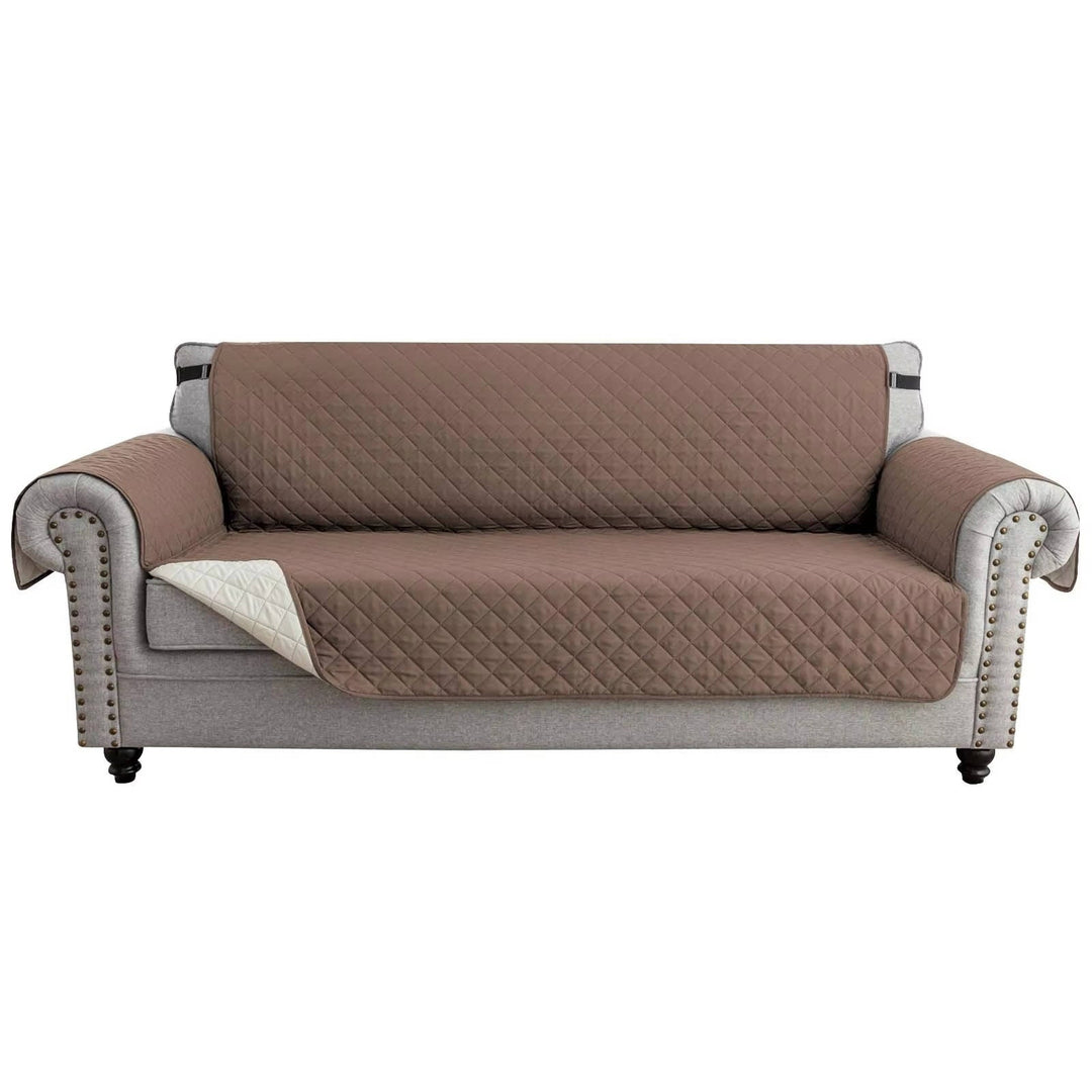 Reversible Sofa Cover Water Resistant Elastic Straps Pet Protector