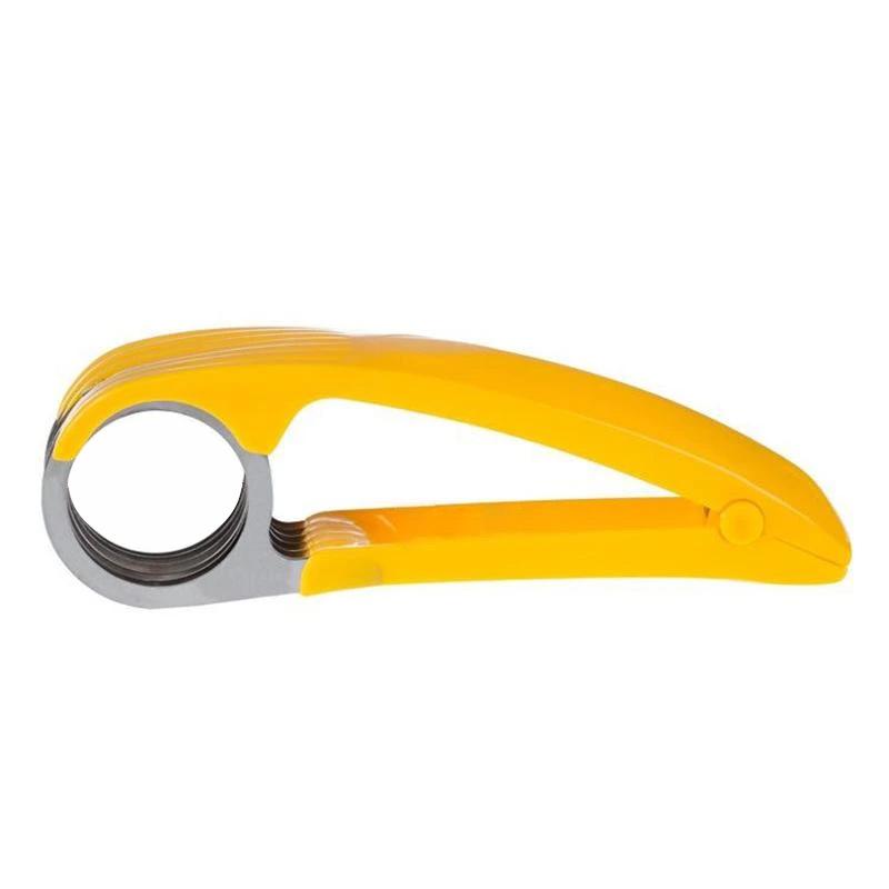 Handheld Banana Slicer Stainless Steel Blades Ergonomic Grip