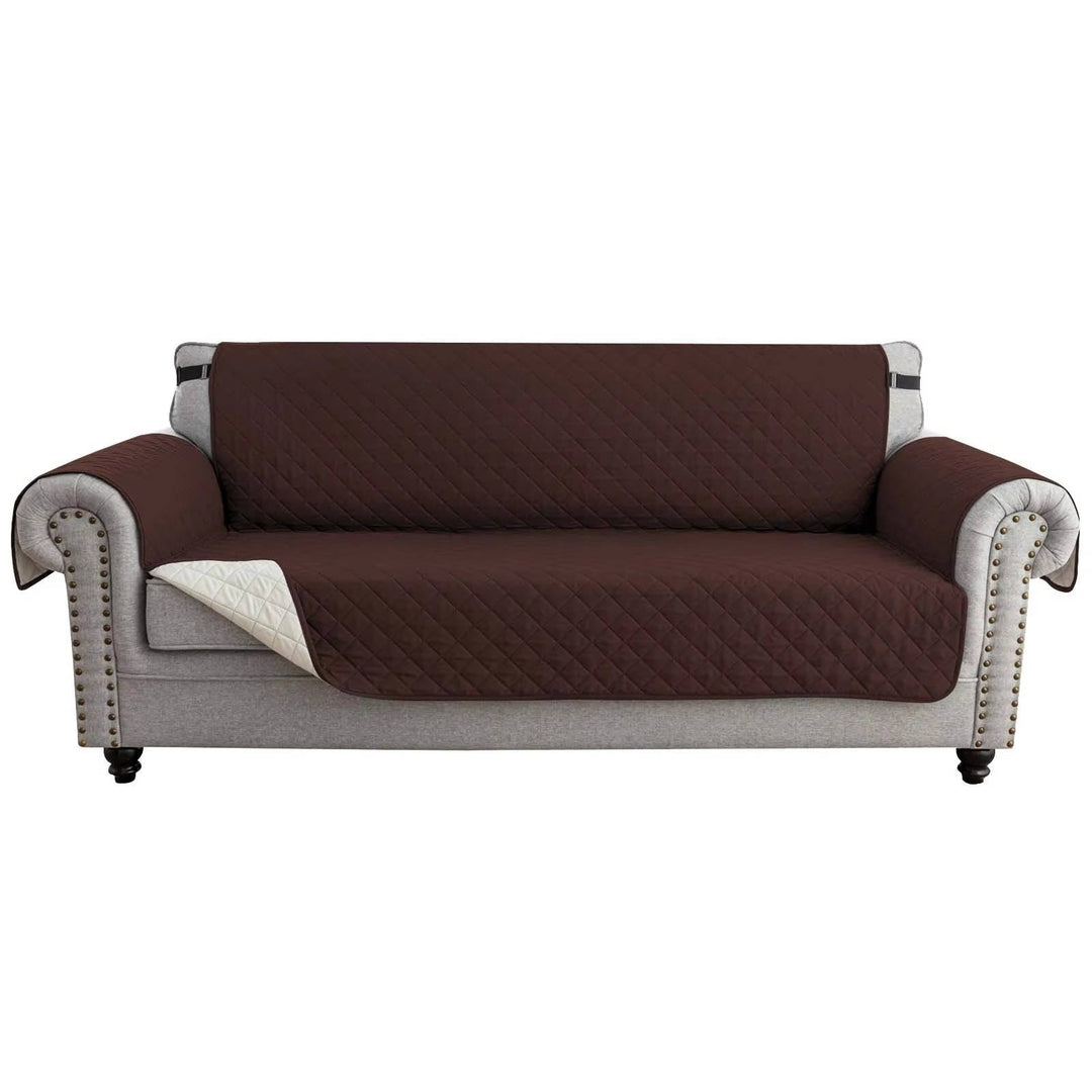Reversible Sofa Cover Water Resistant Elastic Straps Pet Protector