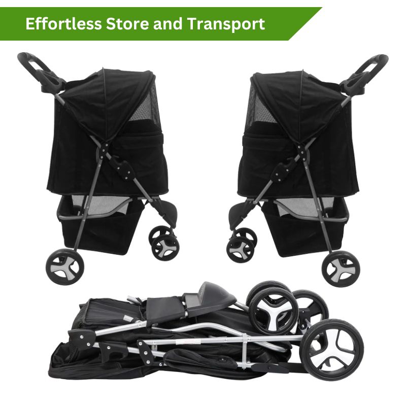 Pet Foldable Stroller Lightweight Compact Design