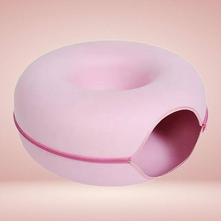 Pet Interactive Cat Cave Donut Shape Plush