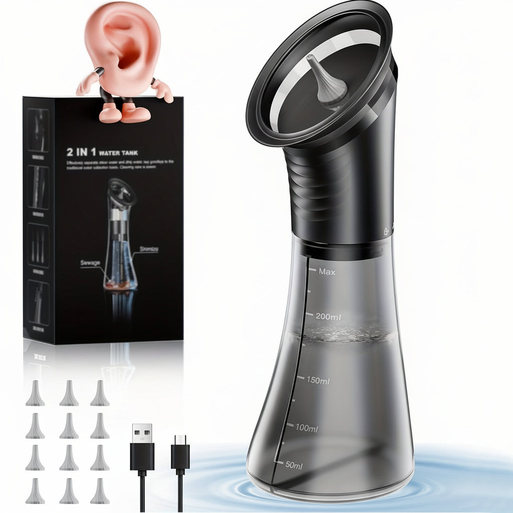 Electric Ear Wax Removal Device with Water Irrigation and Adjustable