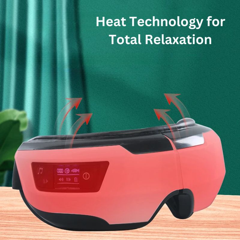 Portable Eye Massager with Heat Vibration and Bluetooth Music