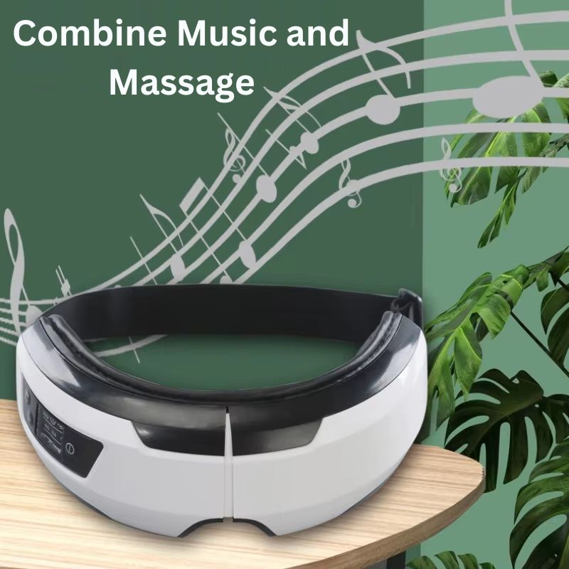 Portable Eye Massager with Heat Vibration and Bluetooth Music