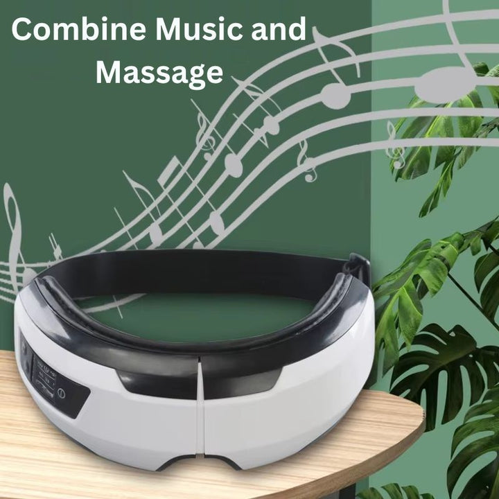 Portable Eye Massager with Heat Vibration and Bluetooth Music