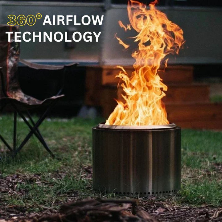 Portable Smokeless Fire Pit Steel Compact Design