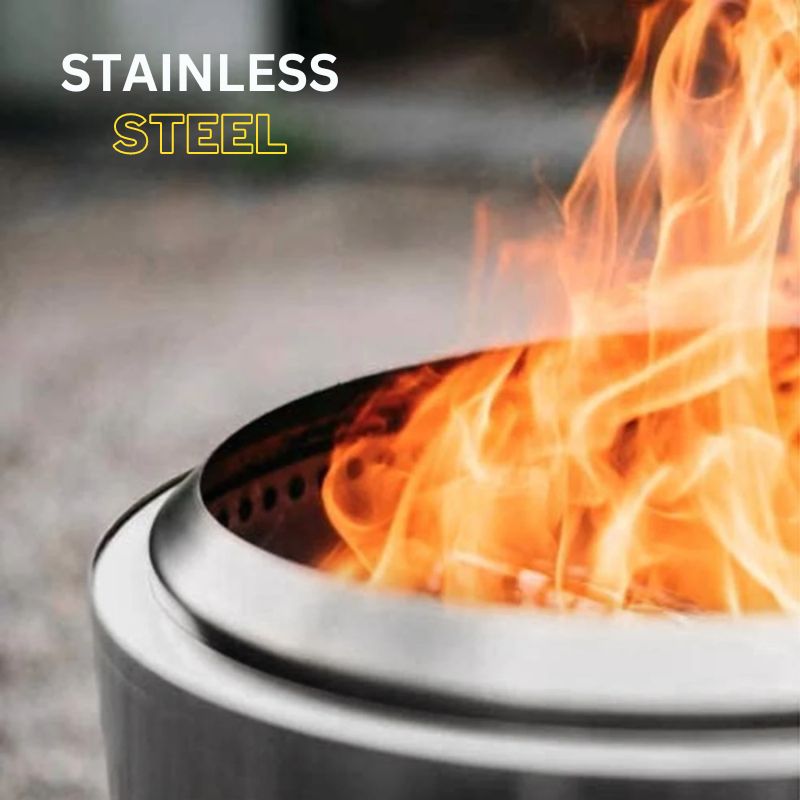 Portable Smokeless Fire Pit Steel Compact Design