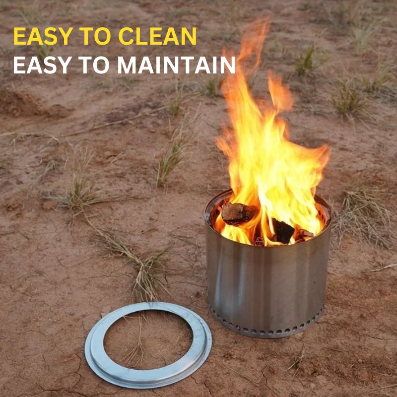 Portable Smokeless Fire Pit Steel Compact Design