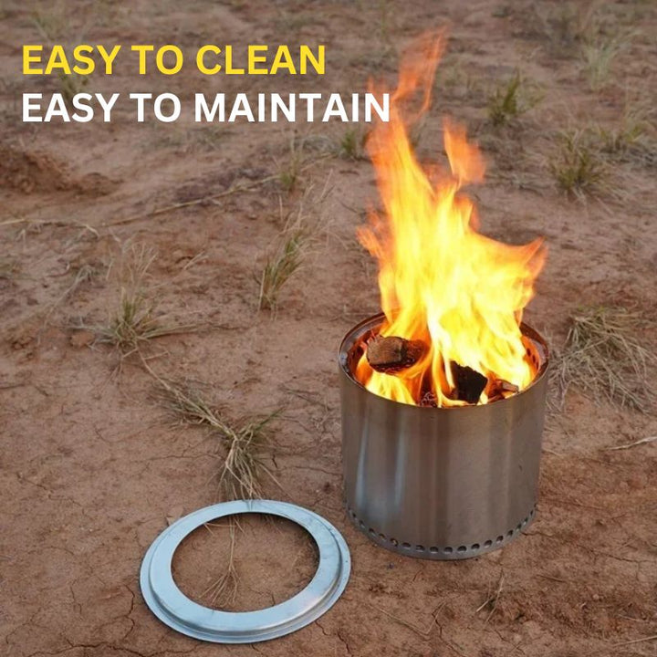 Portable Smokeless Fire Pit Steel Compact Design