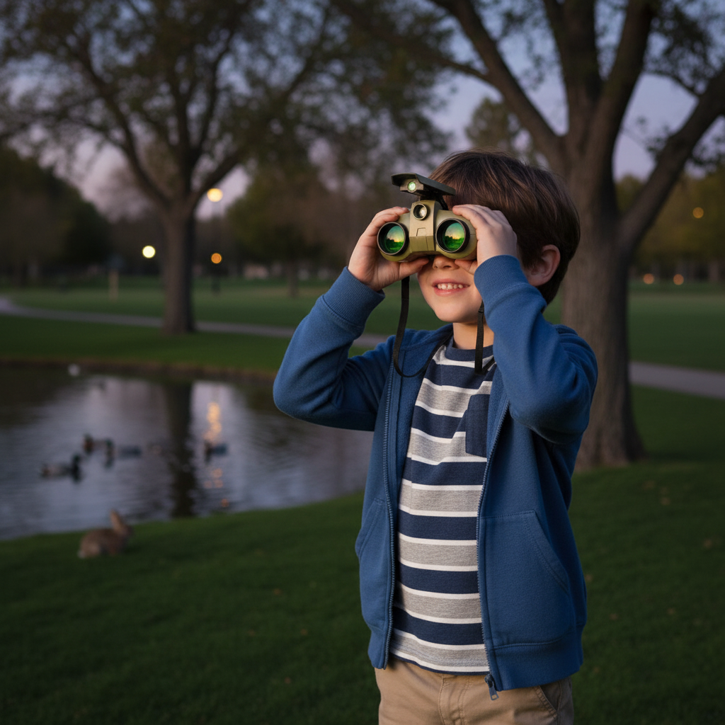 Kids Binoculars with Night Vision 4x Magnification Adjustable