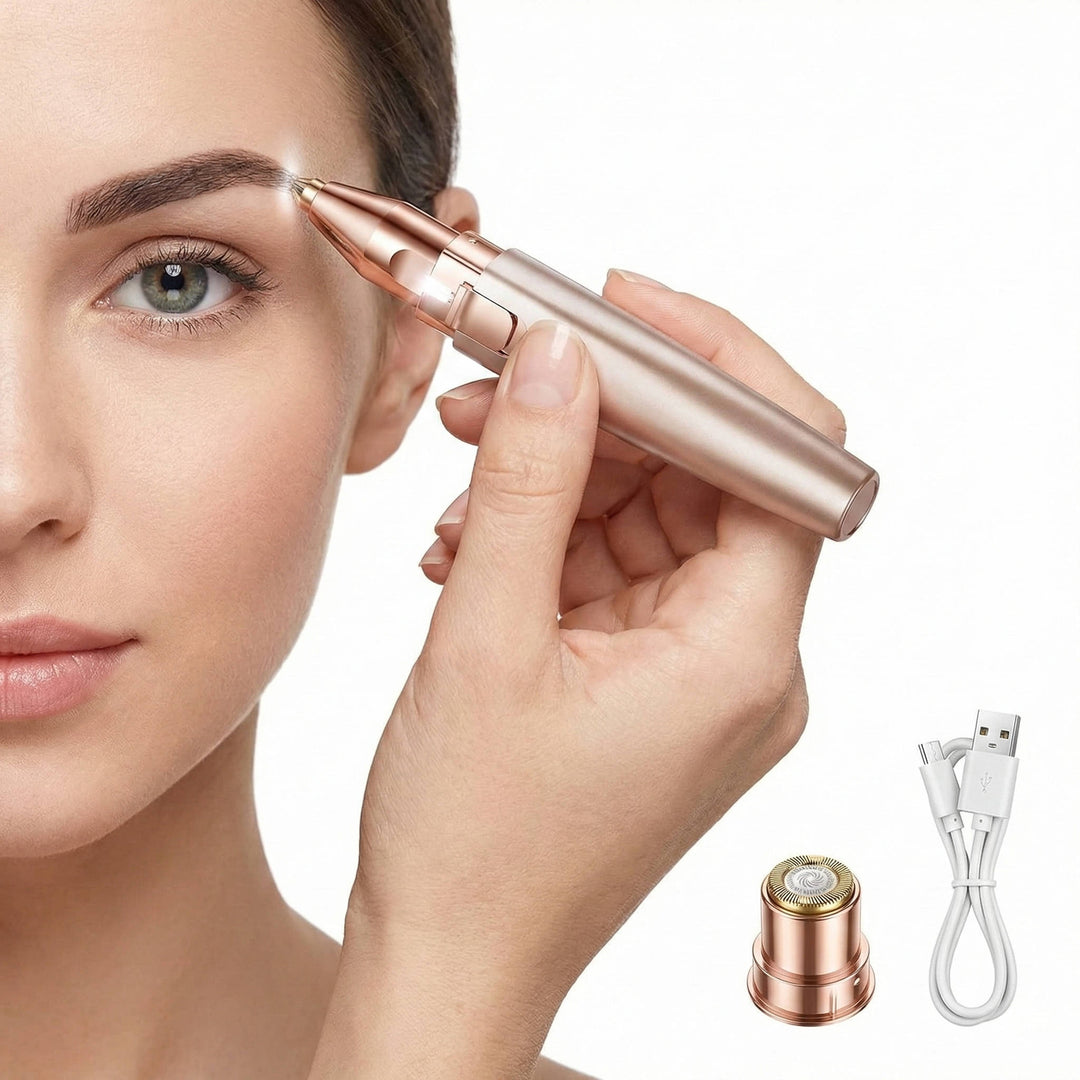Womens Facial Hair Remover Epilator with Built-In LED - Lenila