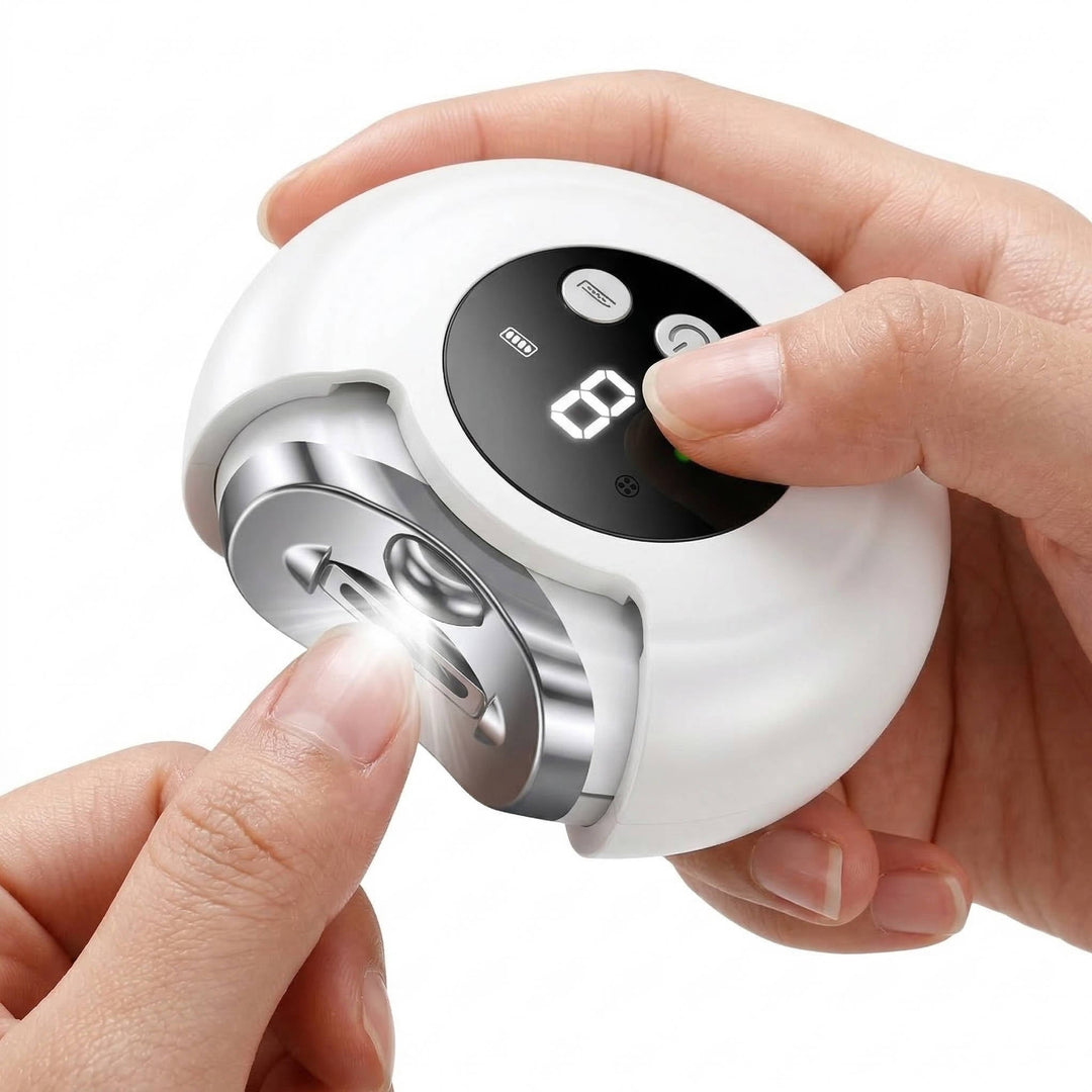 Electric Nail Clippers LED Rechargeable Automatic Speed Modes - Lenila