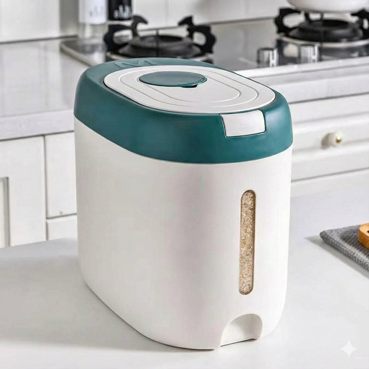 Kitchen Rice Dispenser Plastic Container with Scoop - Lenila