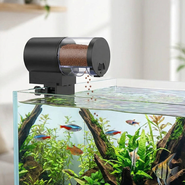 Automatic Programmable Aquarium Fish Feeder with Timer 3.5oz Capacity - Lenila
