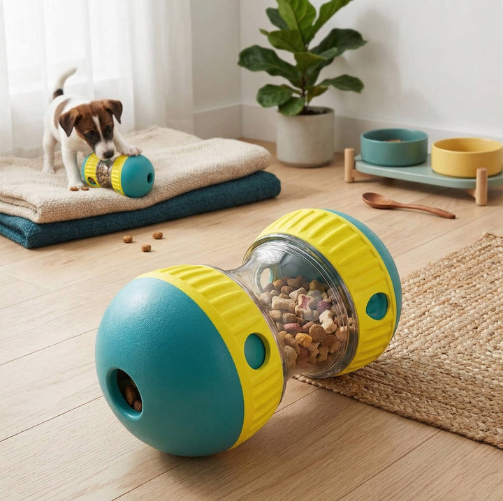 Interactive Dog Toy Adjustable Treat Dispenser Puzzle Slow Feeder