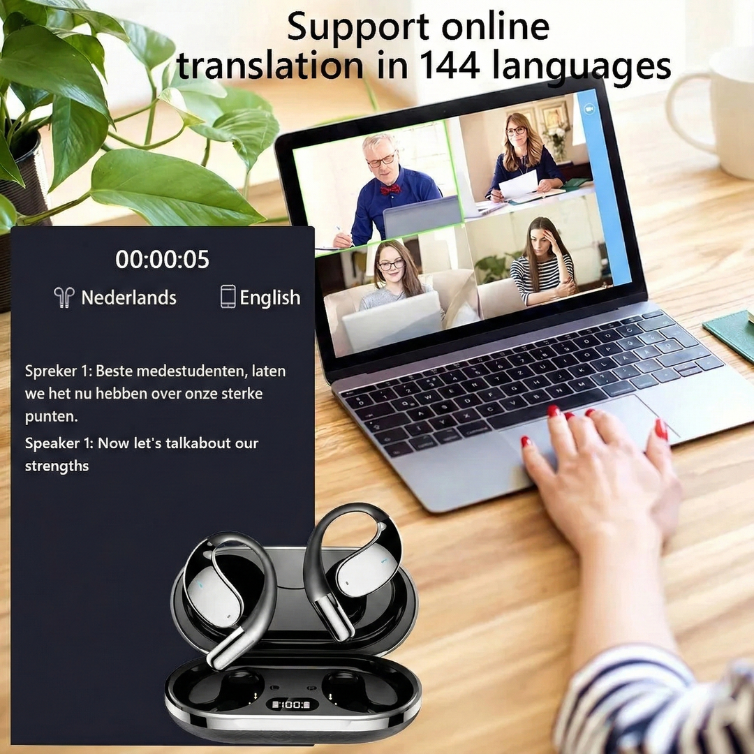 Wireless Bluetooth Earbuds Real-Time Translator HiFi Sound