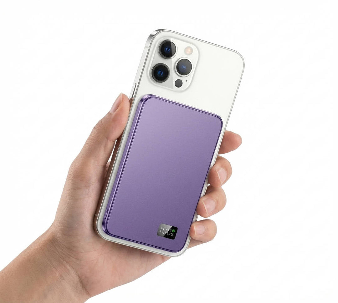 Wireless Magnetic Power Bank Aluminum Ultra Thin Portable Charger