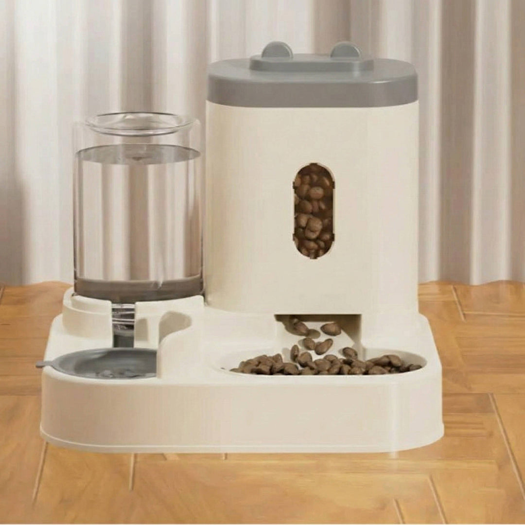 Automatic Pet Water Dispenser with Integrated Food Bowl for Dogs and