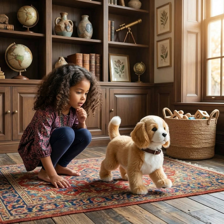 Interactive Robot Dog Walking Barking Wagging Toy