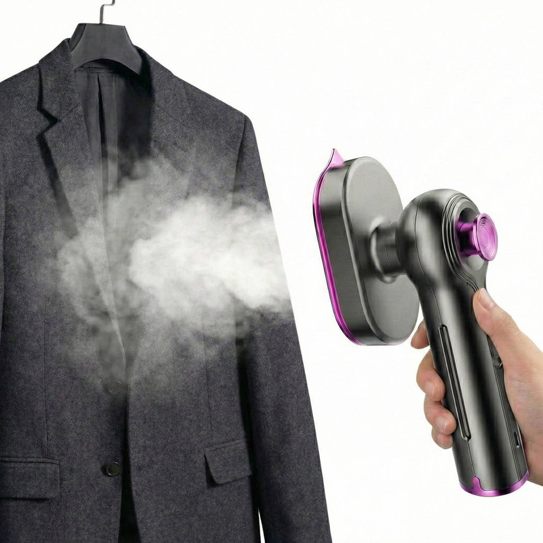 Travel Garment Steamer Rotating Handle Fast Heat Visible Tank - Lenila