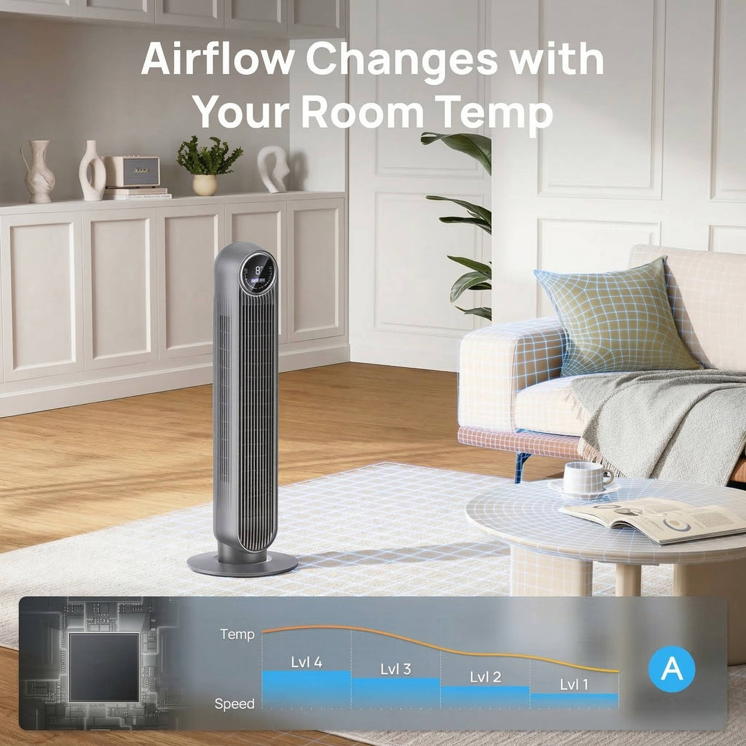Portable Air Conditioner Bladeless Tower Fan Ultra Quiet Multiple