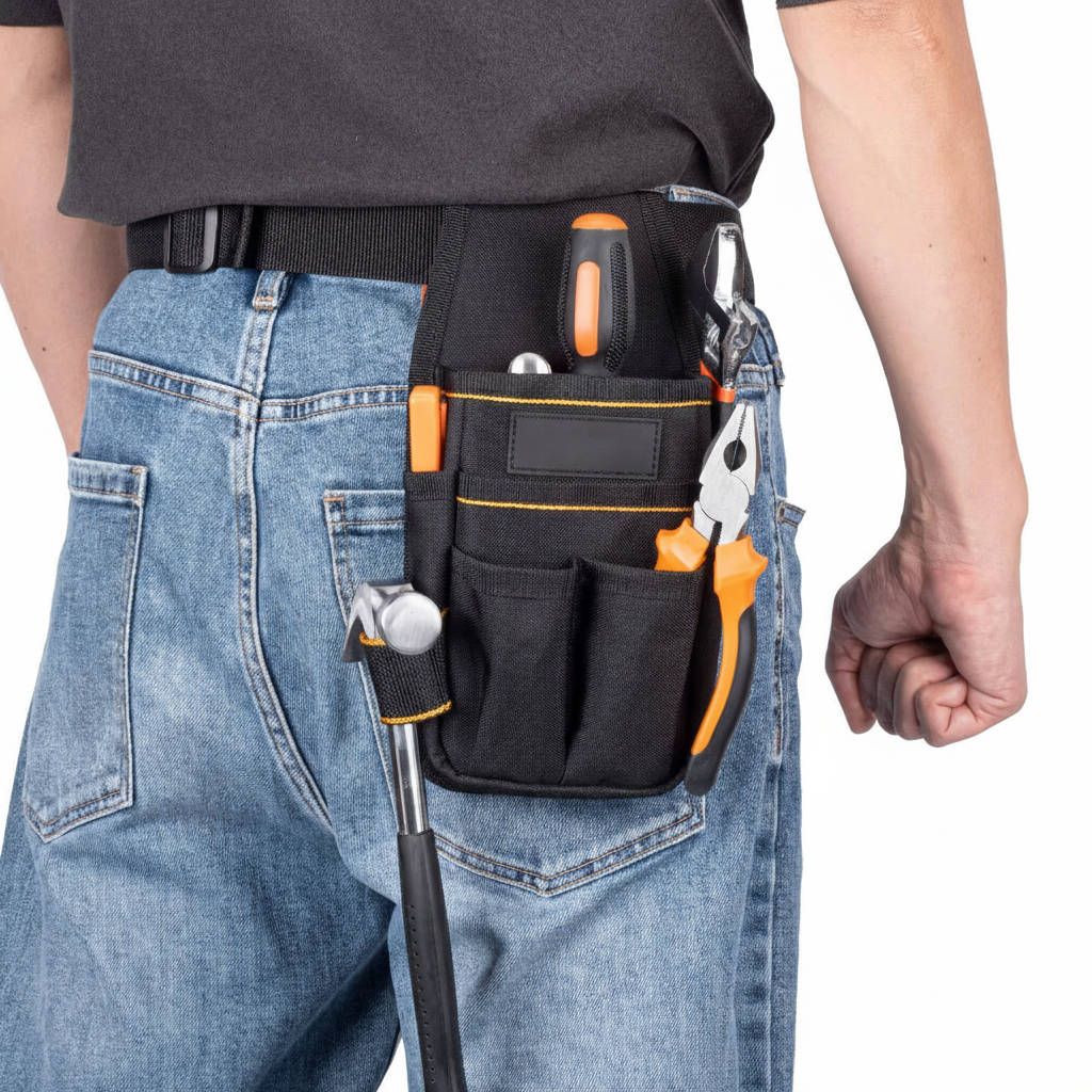 Unisex Electrician Tool Pouch Durable Nylon Compact Fit - Lenila