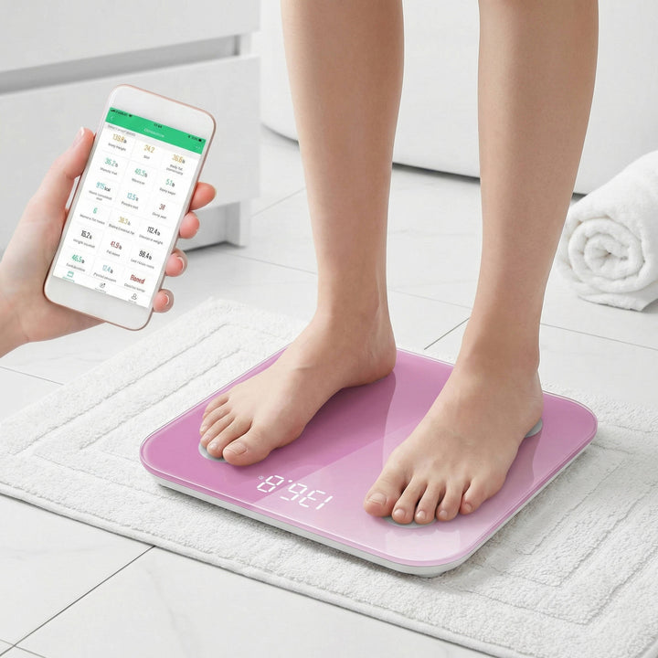 Smart Bluetooth Body Fat Scale with App and Body Metrics - Lenila