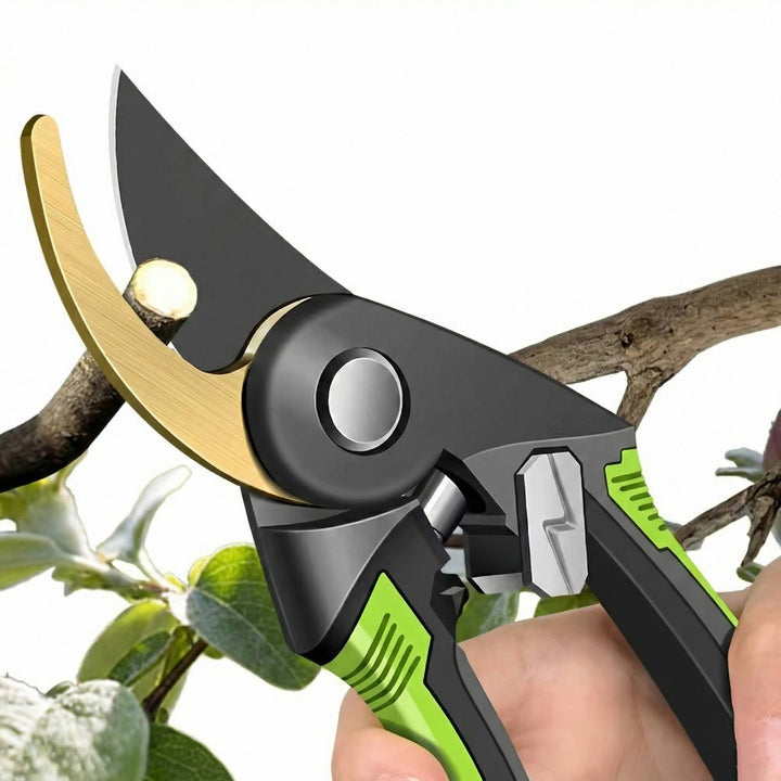 Garden Pruning Shears Steel Blade Ergonomic Handle - Lenila