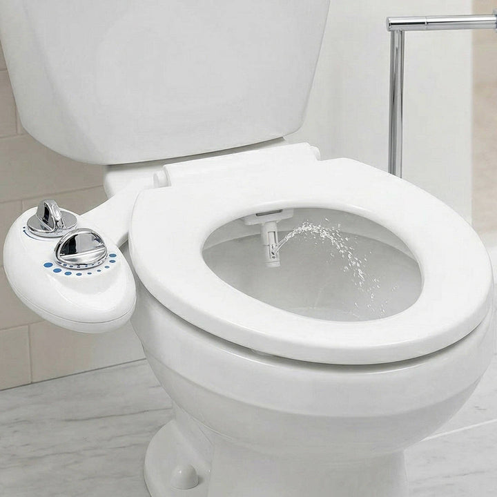 Non-Electric Bidet Attachment with Single Nozzle Adjustable Water - Lenila
