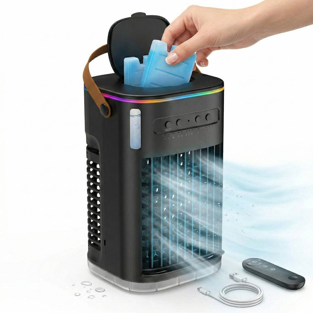 Portable Air Conditioner Evaporative Cooler with 1.2L Tank and Remote - Lenila