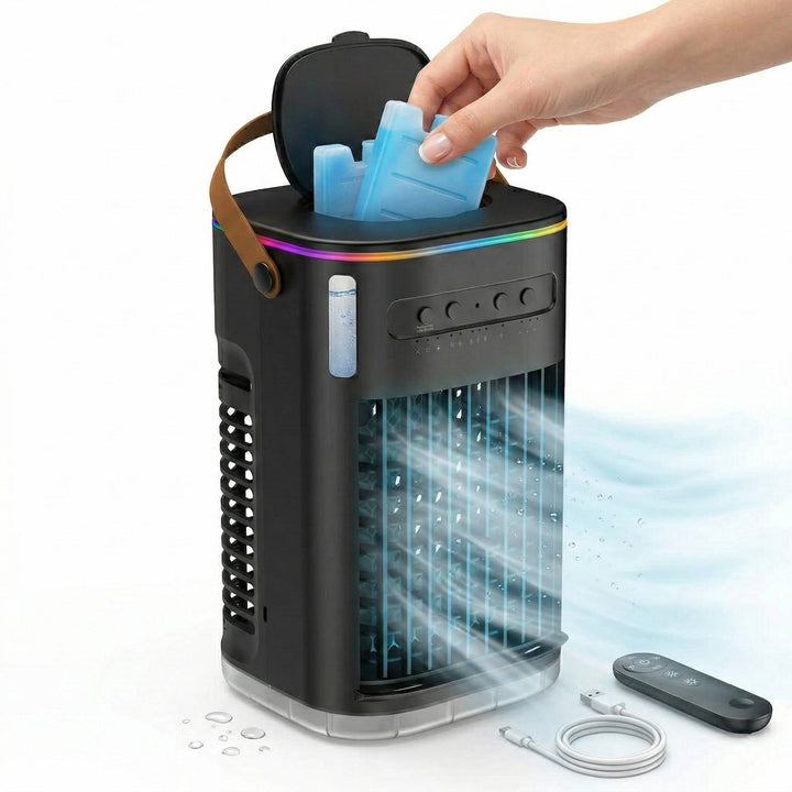 Portable Air Conditioner Evaporative Cooler with 1.2L Tank and Remote - Lenila