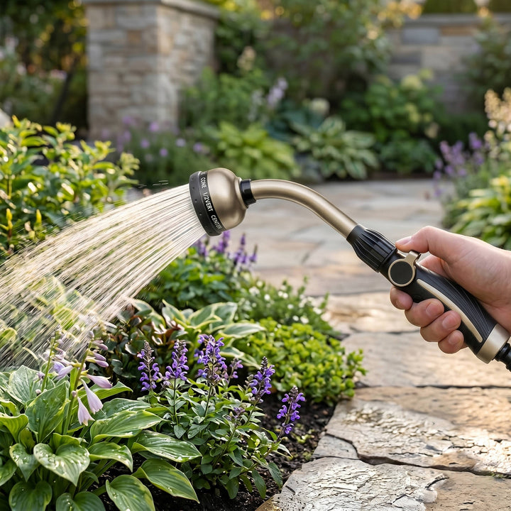 Garden Watering Wand Metal Heavy Duty Hose Nozzle Adjustable Spray