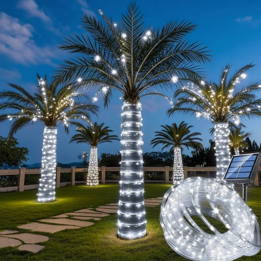 Outdoor String Lights for Garden Tree and Fence
