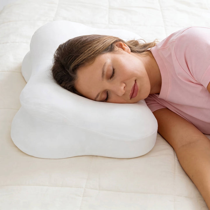 Ergonomic Memory Foam Pillow with Cooling Cover Dual Height Support - Lenila