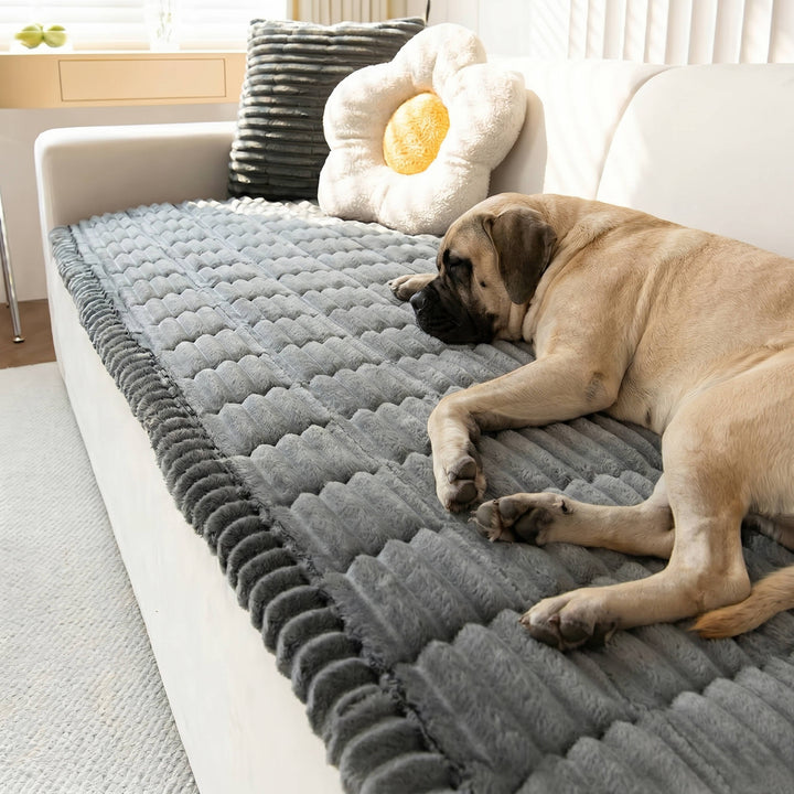 Pet Couch Cover Soft Fuzzy Non-Slip Washable Furniture Protector - Lenila