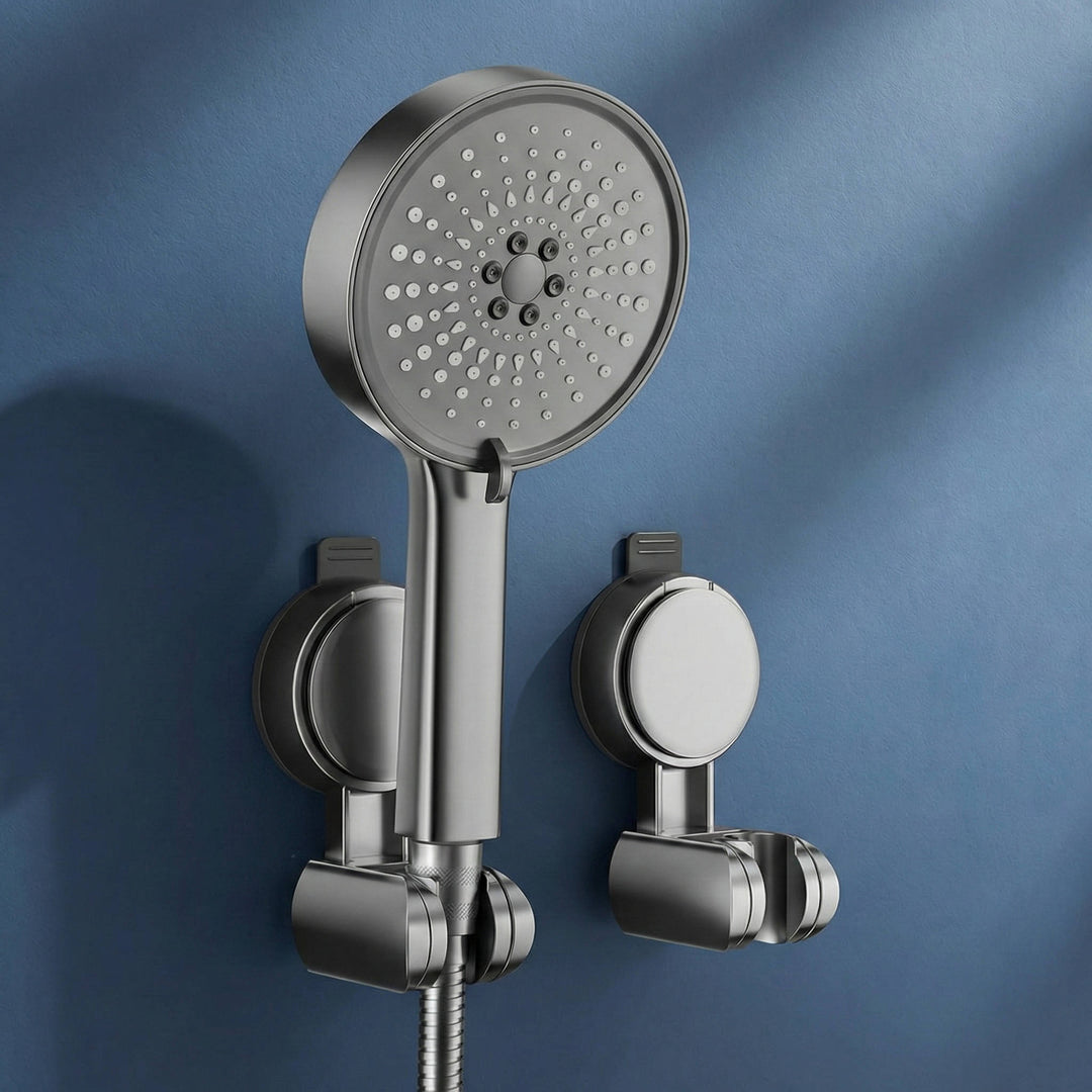 Universal Shower Head Holder Adhesive Mount No-Drill Installation - Lenila