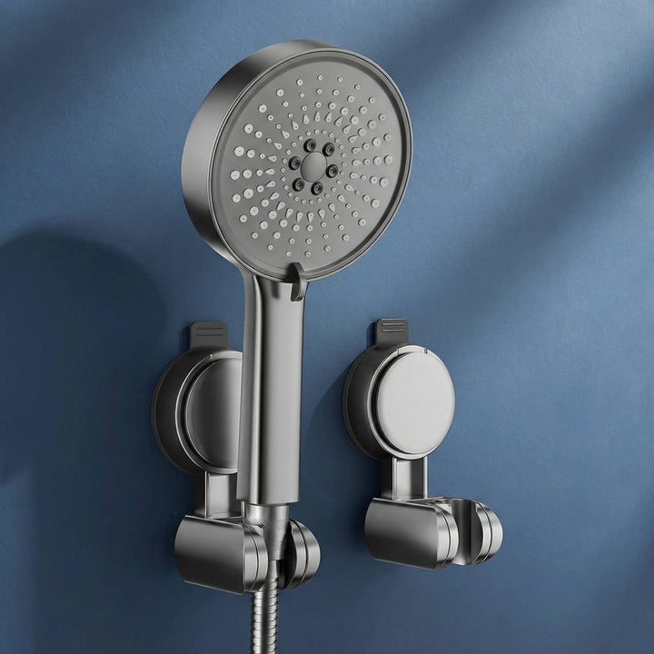 Universal Shower Head Holder Adhesive Mount No-Drill Installation - Lenila