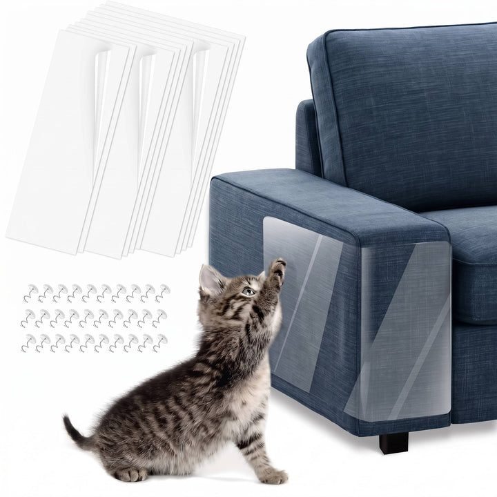 Clear Cat Scratch Furniture Protectors with Twist Pins Pack - Lenila