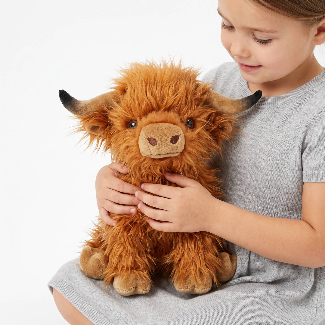 Kids Plush Stuffed Animal Soft Cuddly Cow Toy - Lenila