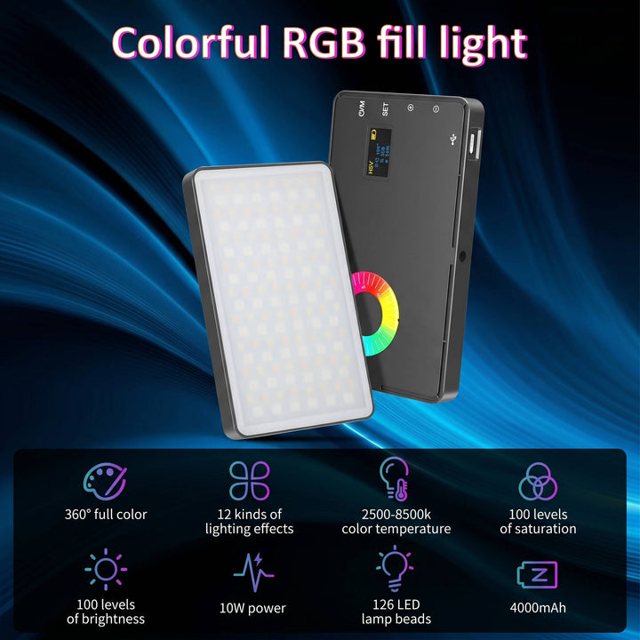 Portable USB Rechargeable RGB Camera with Color Changing Modes for