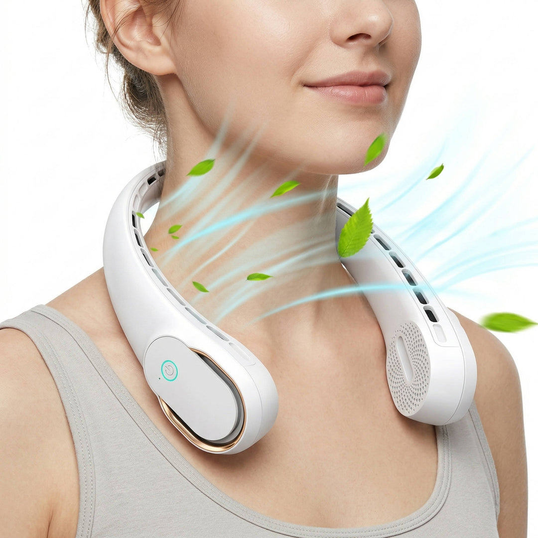 Portable Hands- Bladeless Neck Fan Wearable Design