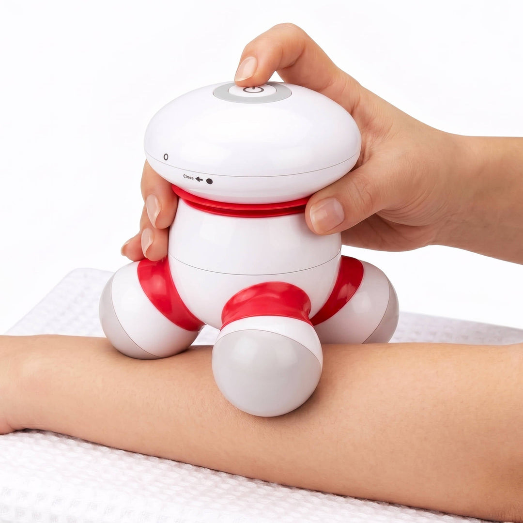 Portable Handheld Body Massager Mini Vibrating LED Battery Operated - Lenila