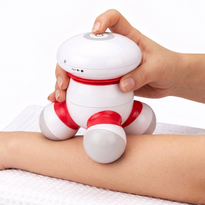 Portable Handheld Body Massager Mini Vibrating LED Battery Operated - Lenila