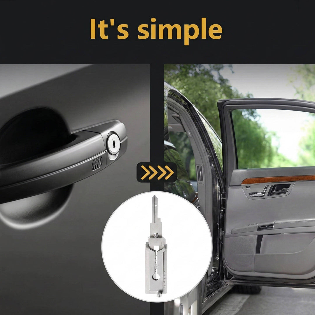 Locksmith Tool with Lock Decoding and Picking Features