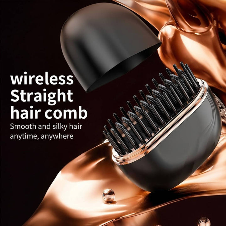 Wireless Mini Hair Straightener Comb Portable Compact Design