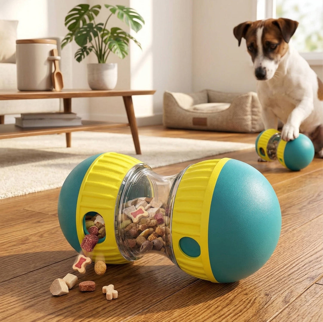 Interactive Dog Toy Adjustable Treat Dispenser Puzzle Slow Feeder