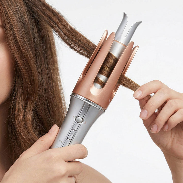 Automatic Curling Iron Ceramic Barrel Ergonomic Handle - Lenila